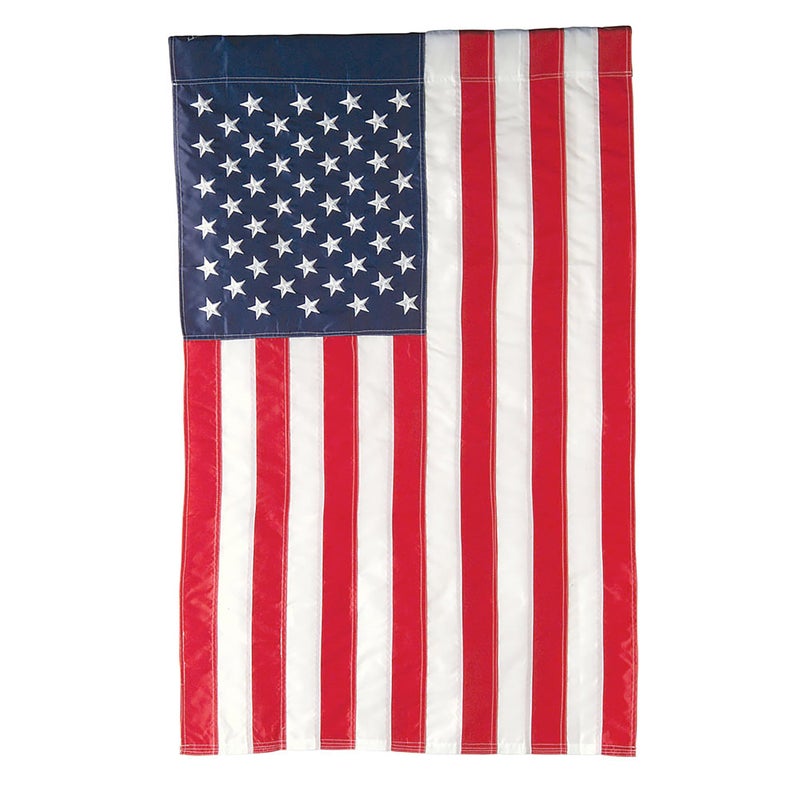 Evergreen Flag Evergreen American Flag 12x18 Double Sided | Patriotic House Flags For Outside Outdoor | Small American Flag Garden Size | Embroidered Stars and Stripes | USA Residential or Commercial - Image 1